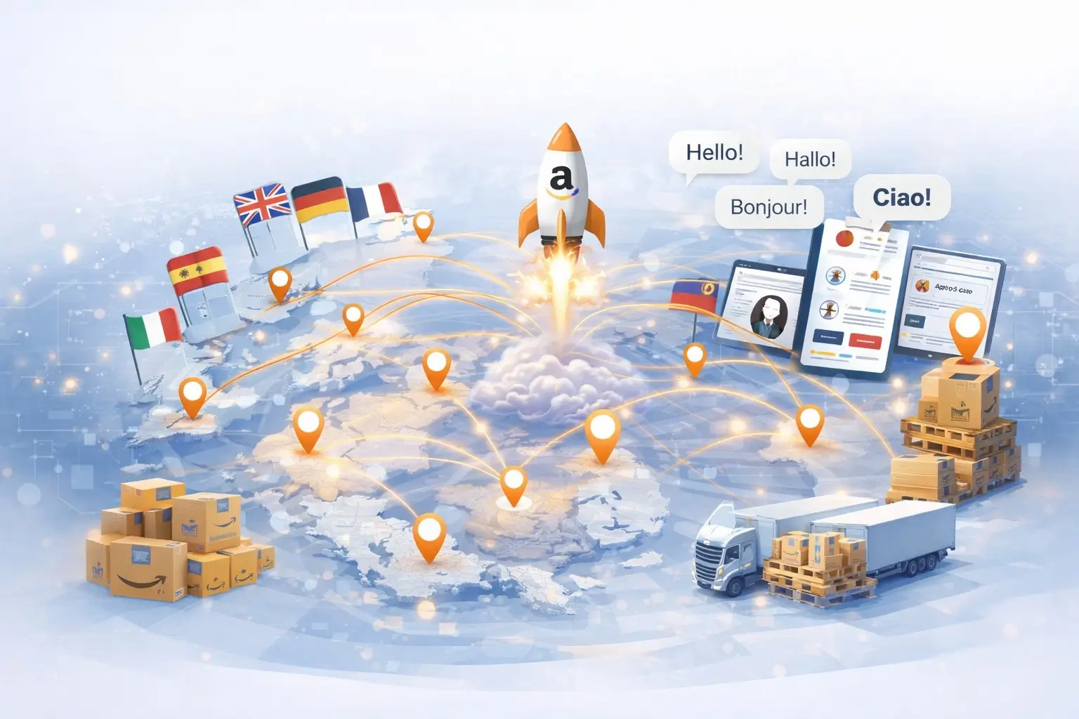 Professional Amazon agency in Europe helping brands grow sales, optimize listings, and manage PPC campaigns across EU marketplaces