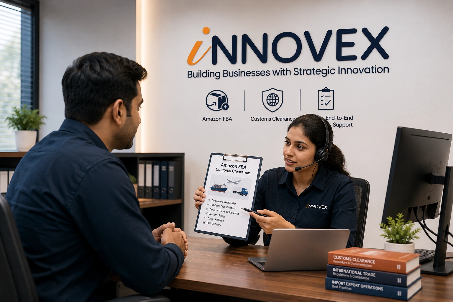 Amazon FBA customs clearance support helping sellers manage import documentation, customs compliance, and international shipping requirements.