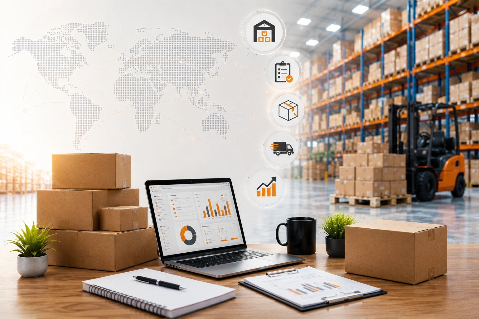 Amazon inventory warehousing service supporting inventory management, FBA storage, AWD solutions, and warehouse operations for Amazon sellers.