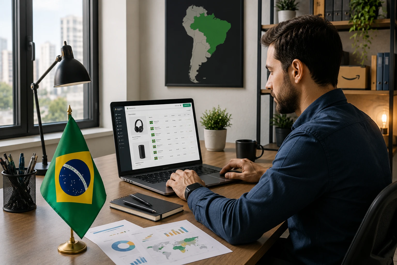 Amazon Agency Brazil providing Amazon seller account setup, listing optimization, PPC management, and marketplace growth services