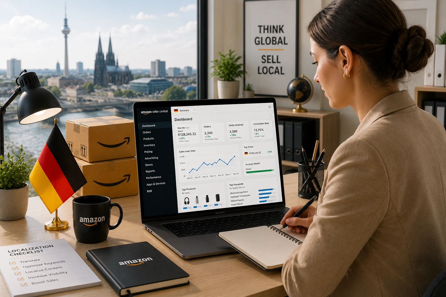 Amazon Agency Germany providing seller account setup, listing optimization, PPC management, and marketplace growth services