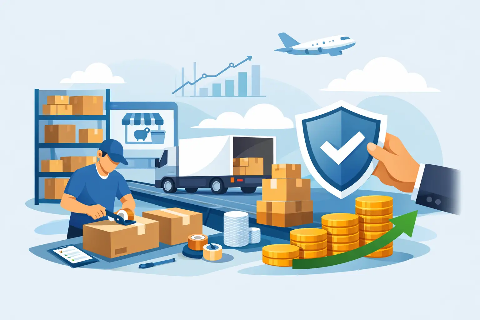 Amazon FBA Prep Service including product inspection, labeling, packaging, bundling, barcode application, and shipment preparation for Amazon sellers