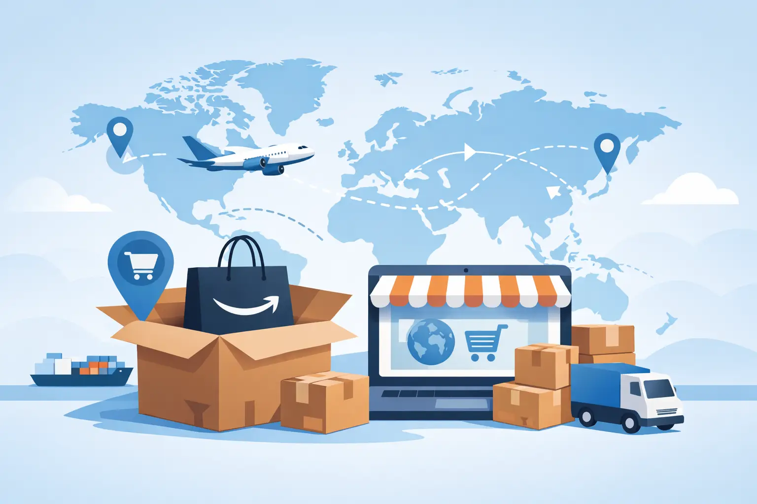 Expand Amazon Business Internationally with global marketplace strategy, localized listings, international logistics, PPC, and inventory management