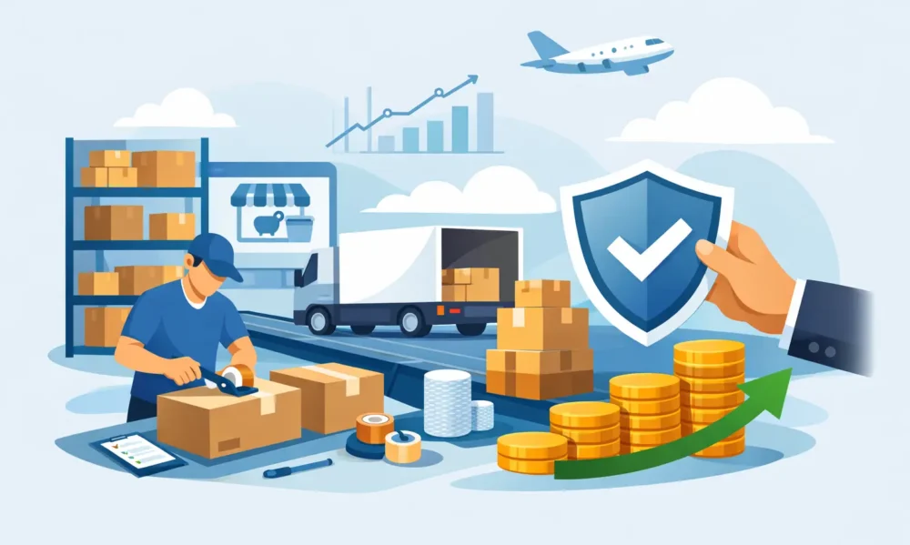 Amazon FBA Prep Service including product inspection, labeling, packaging, bundling, barcode application, and shipment preparation for Amazon sellers
