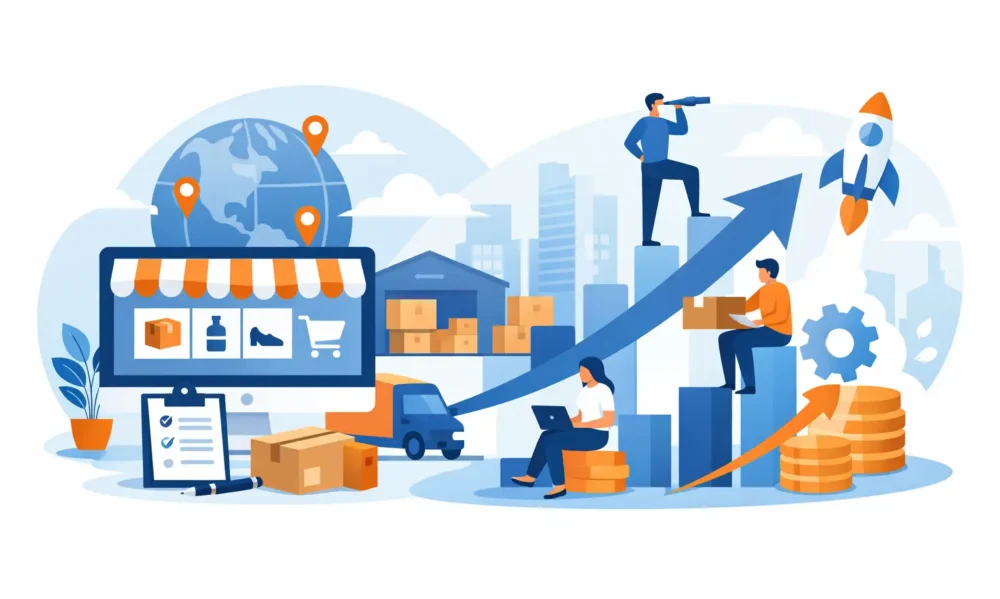 Amazon Seller Company Formation showing business registration, Amazon seller setup, legal documents, and global eCommerce expansion